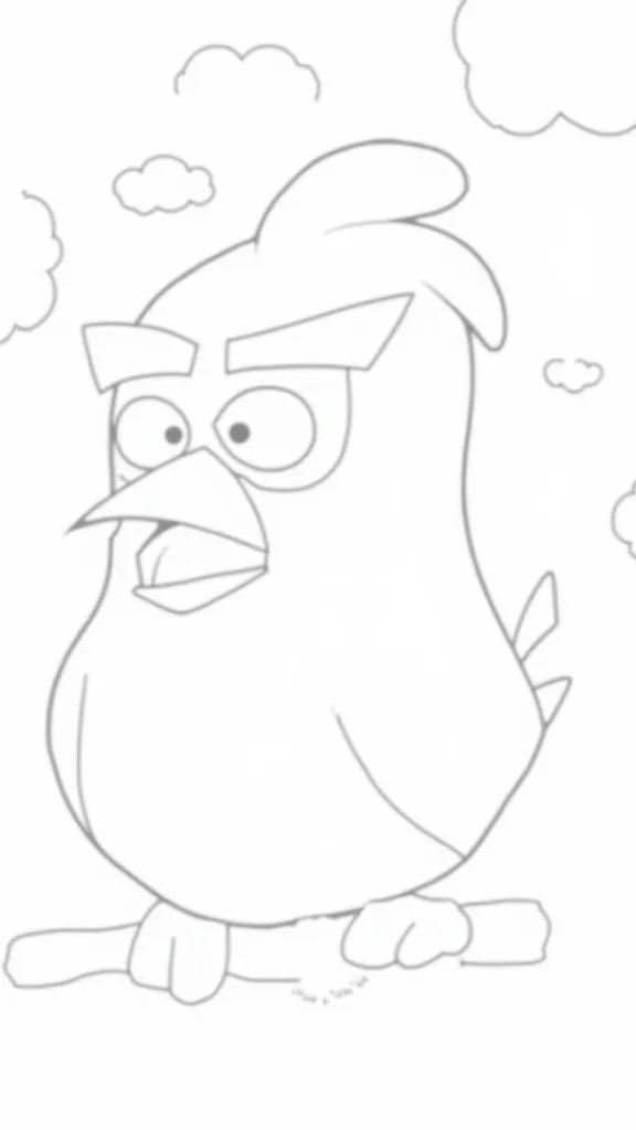 Página para colorear de Angry Bird